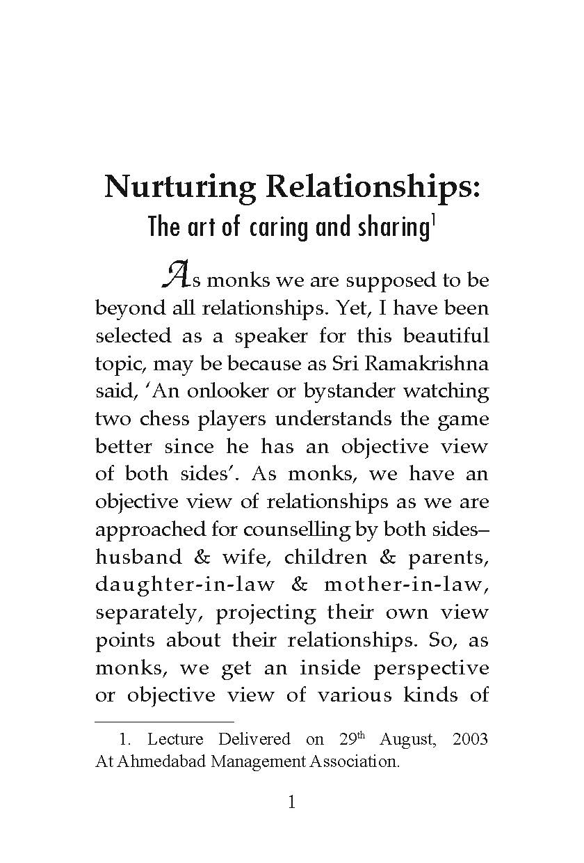 Nurturing Relationships