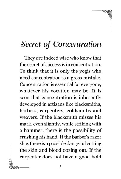 Secret of Concentration